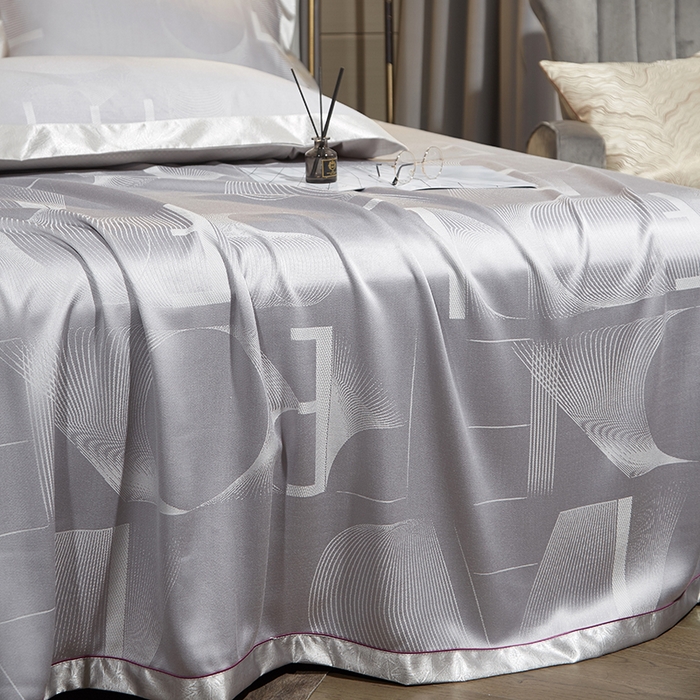 91家纺网 家纺一手货源 找家纺 威克凯丽 2025新款重磅七彩大提花纯竹纤维软凉席三件套 彼得