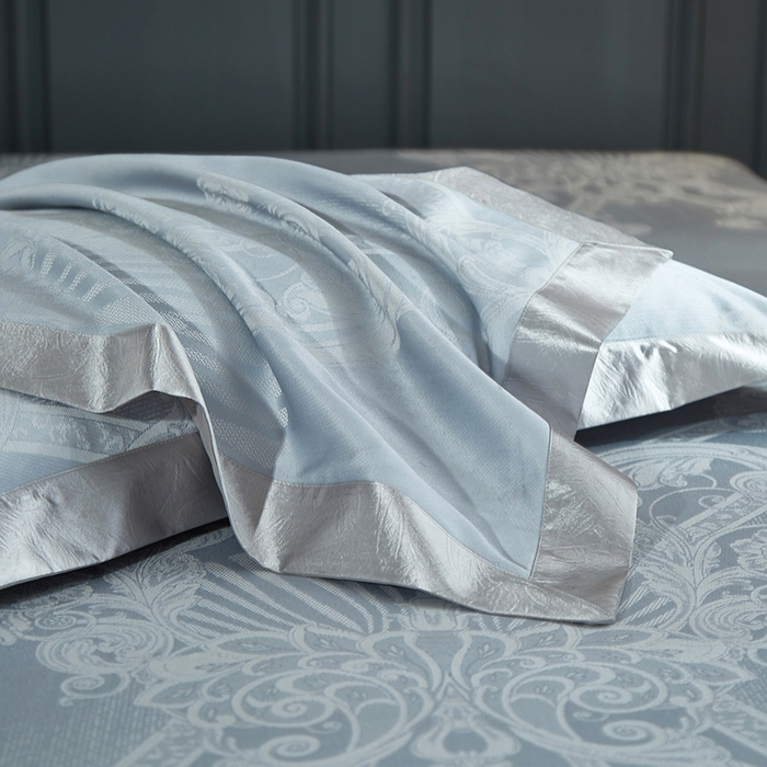 91家纺网 家纺一手货源 找家纺 威克凯丽 2025新款重磅七彩大提花纯竹纤维软凉席三件套 弗洛森