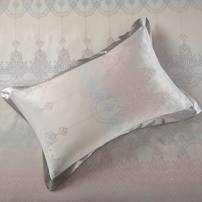 91家纺网 家纺一手货源 找家纺 威克凯丽 2025新款重磅七彩大提花纯竹纤维软凉席三件套 芙络斯