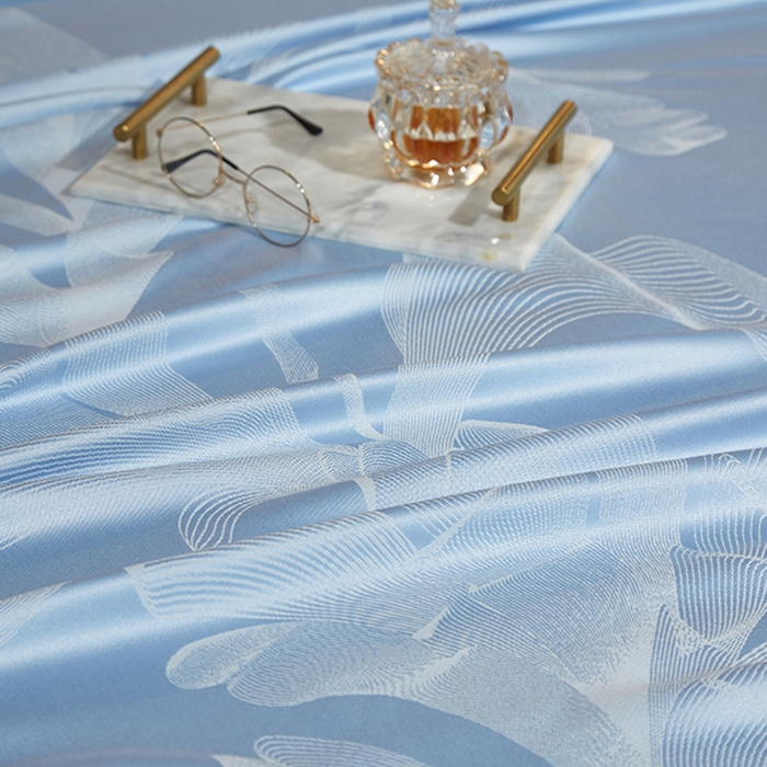 91家纺网 家纺一手货源 找家纺 威克凯丽 2025新款重磅七彩大提花纯竹纤维软凉席三件套 贵族品味