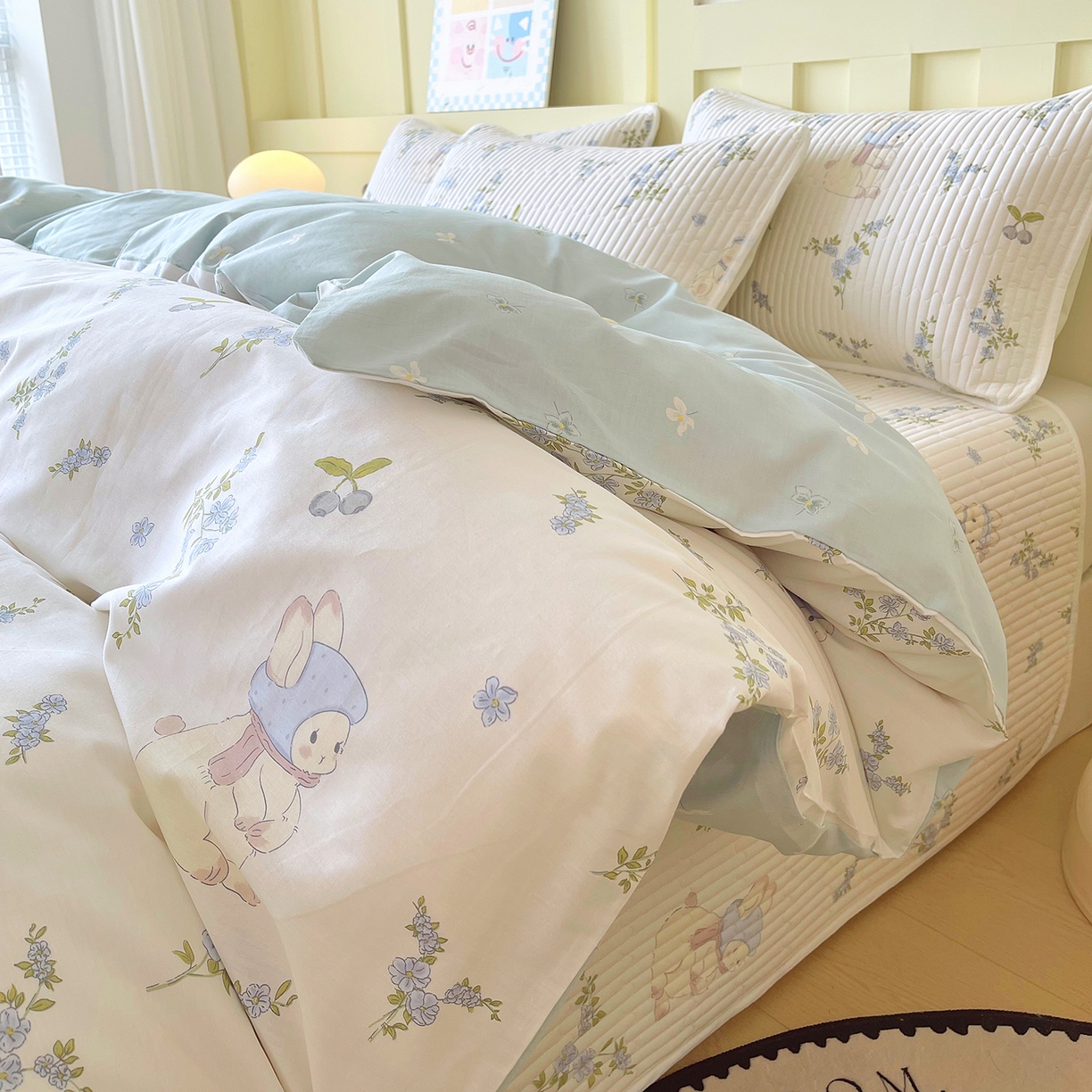 91家纺网 家纺一手货源 找家纺 （总）金鑫汇家纺2025新款A类全棉印花床盖四件套