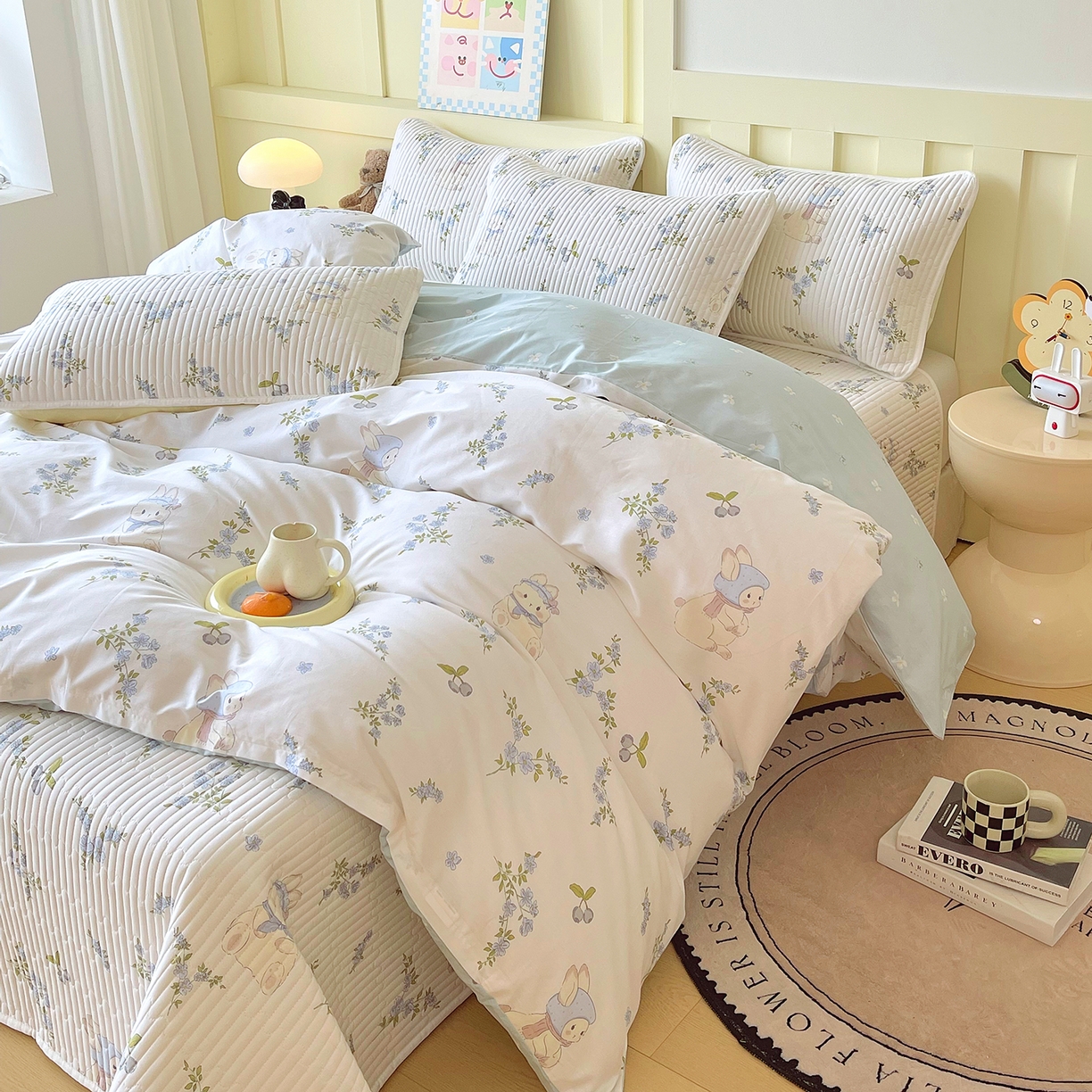 91家纺网 家纺一手货源 找家纺 （总）金鑫汇家纺2025新款A类全棉印花床盖四件套