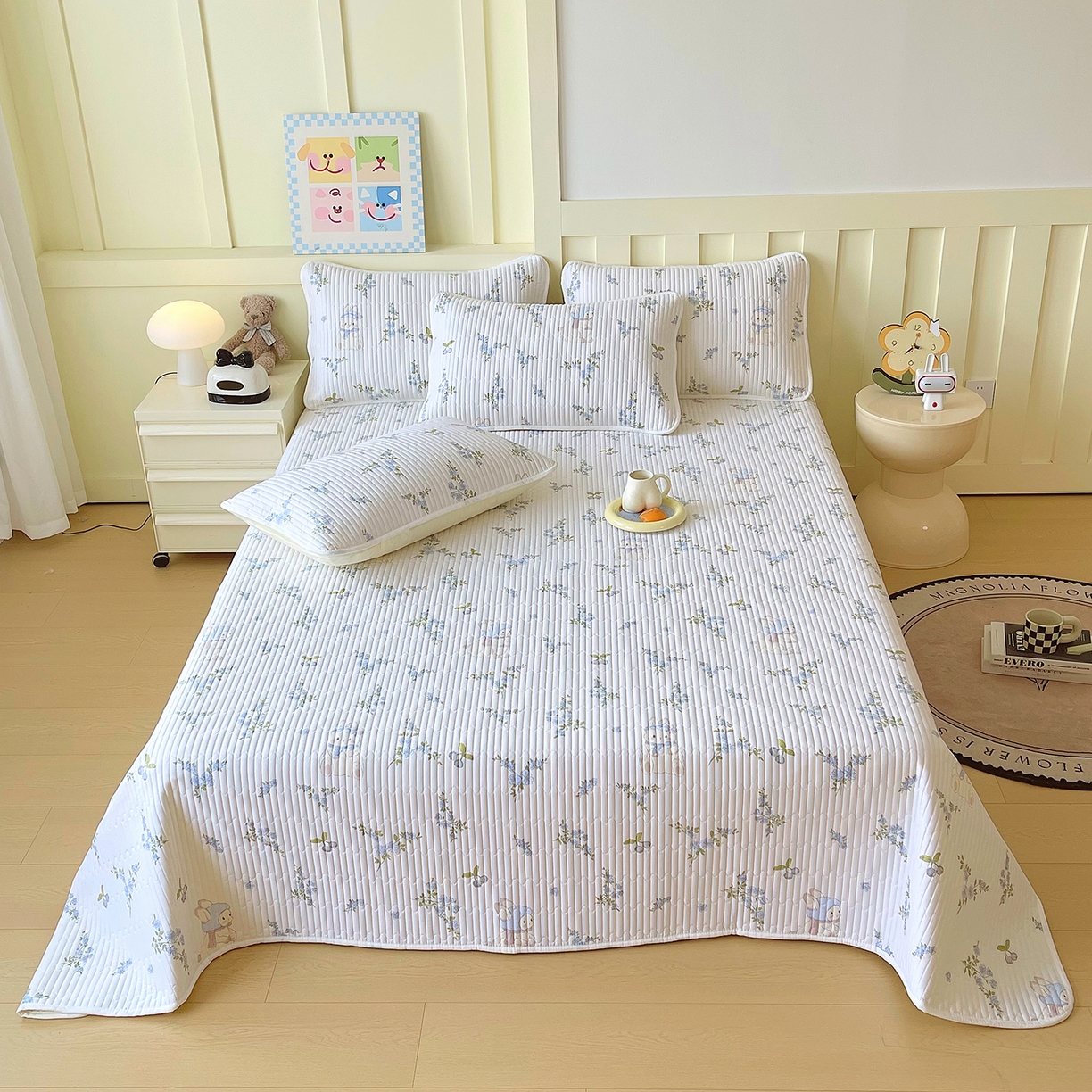 91家纺网 家纺一手货源 找家纺 （总）金鑫汇家纺2025新款A类全棉印花床盖四件套