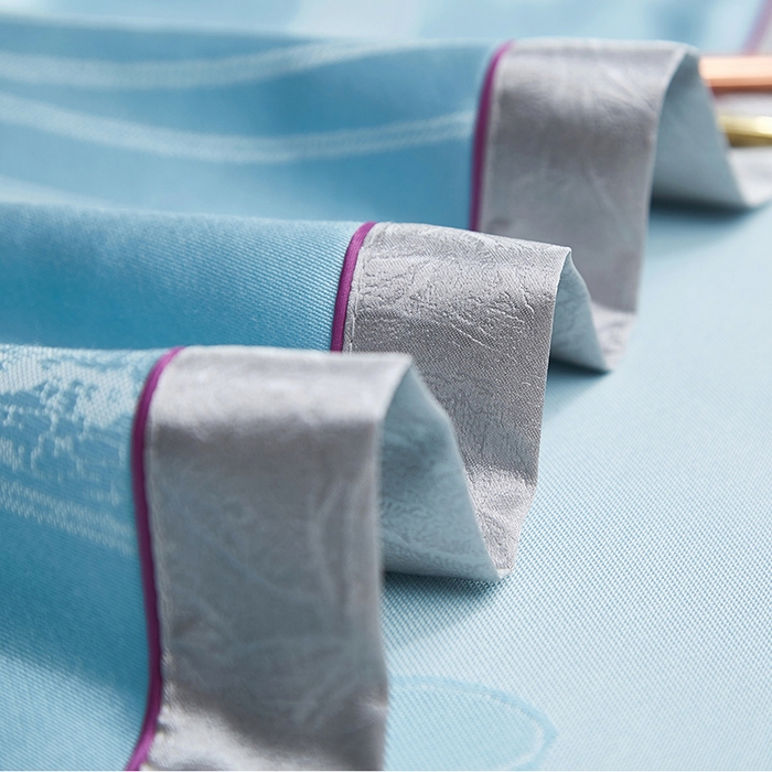 91家纺网 家纺一手货源 找家纺 威克凯丽 2025新款重磅七彩大提花纯竹纤维软凉席三件套 欧时列-