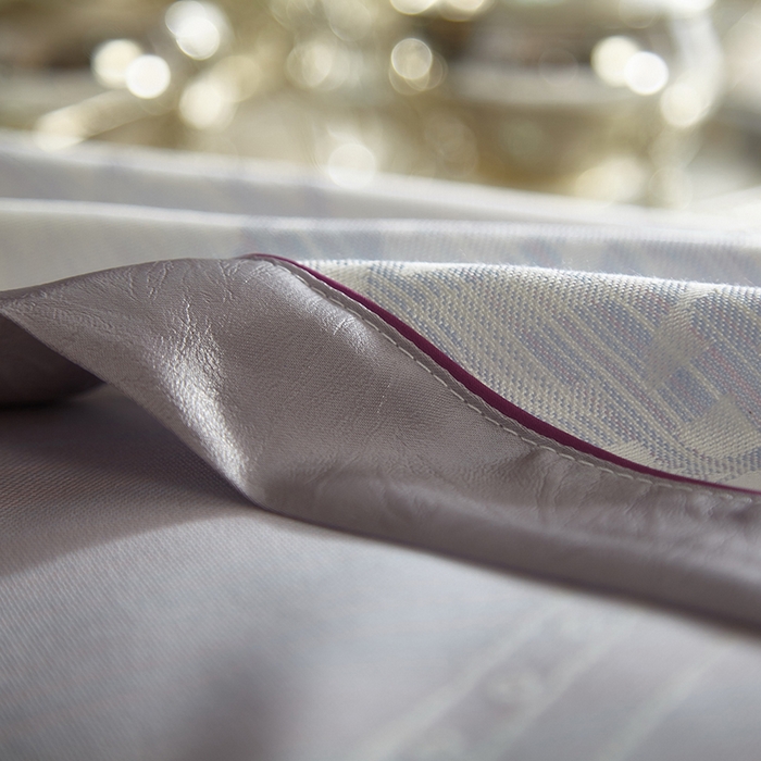 91家纺网 家纺一手货源 找家纺 威克凯丽 2025新款重磅七彩大提花纯竹纤维软凉席三件套 佩霖卡