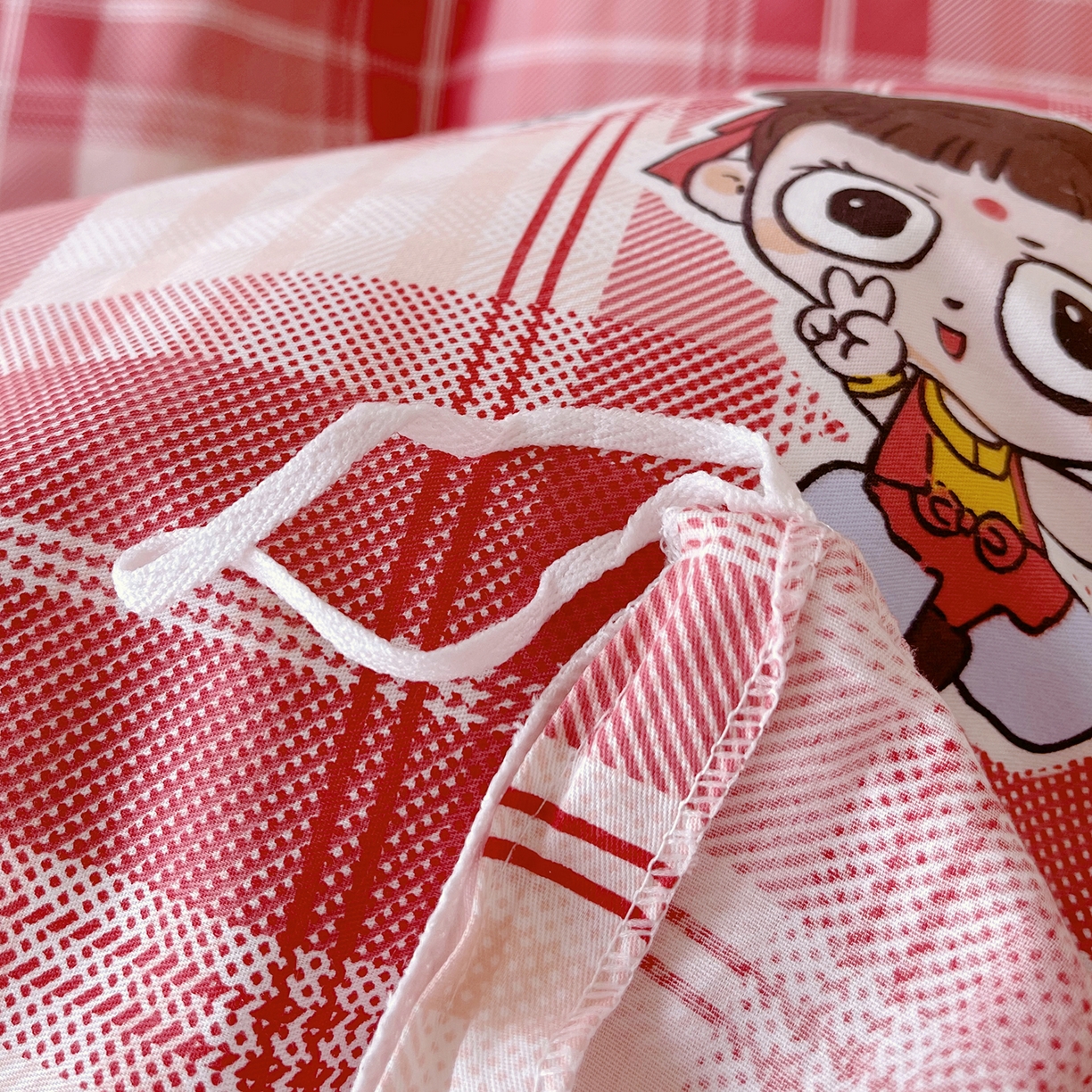 91家纺网 家纺一手货源 找家纺 金鑫汇家纺2025新款A类全棉印花床盖四件套 传奇哪吒·红