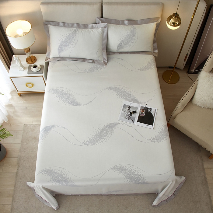 91家纺网 家纺一手货源 找家纺 威克凯丽 2025新款重磅七彩大提花纯竹纤维软凉席三件套 寻梦芳菲