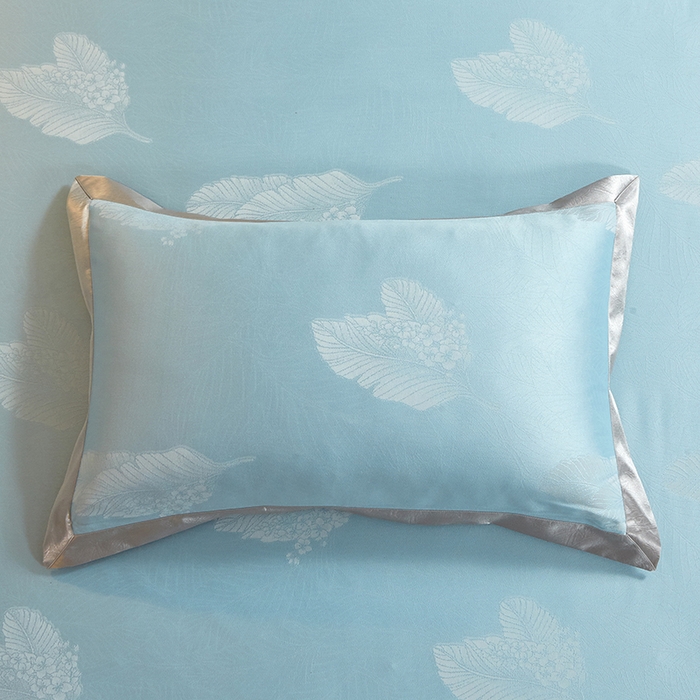 91家纺网 家纺一手货源 找家纺 威克凯丽 2025新款重磅七彩大提花纯竹纤维软凉席三件套 叶曼