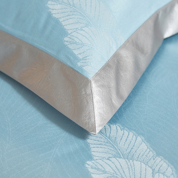 91家纺网 家纺一手货源 找家纺 威克凯丽 2025新款重磅七彩大提花纯竹纤维软凉席三件套 叶曼