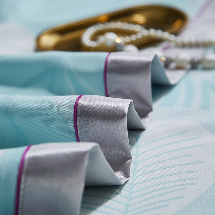 91家纺网 家纺一手货源 找家纺 威克凯丽 2025新款重磅七彩大提花纯竹纤维软凉席三件套 叶语谣香-绿