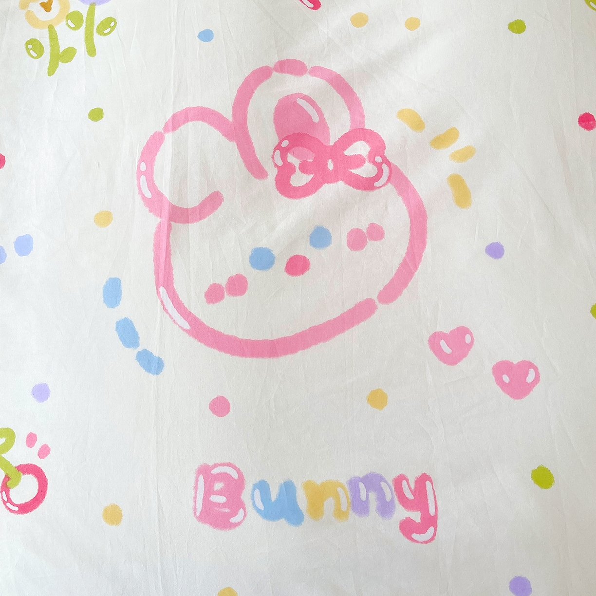 91家纺网 家纺一手货源 找家纺 金鑫汇家纺2025新款A类全棉印花床盖四件套 奇趣小兔