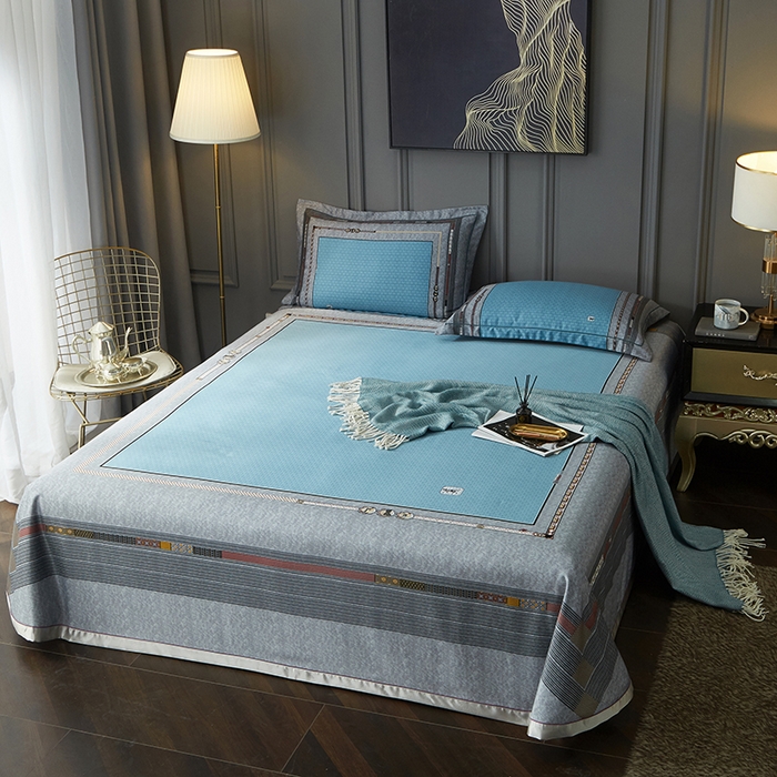 91家纺网 家纺一手货源 找家纺 （总）威克凯丽 2025新款定位款竹语天丝软凉席三件套