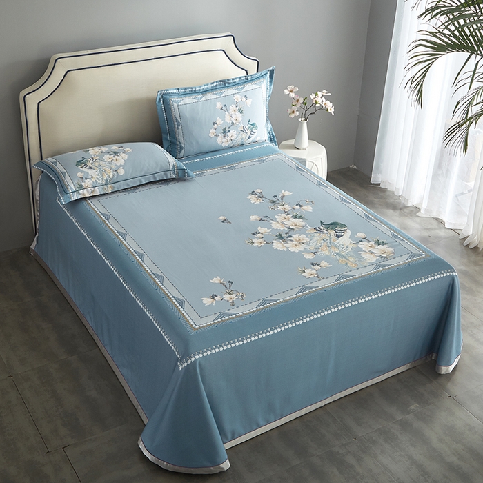 91家纺网 家纺一手货源 找家纺 （总）威克凯丽 2025新款定位款竹语天丝软凉席三件套