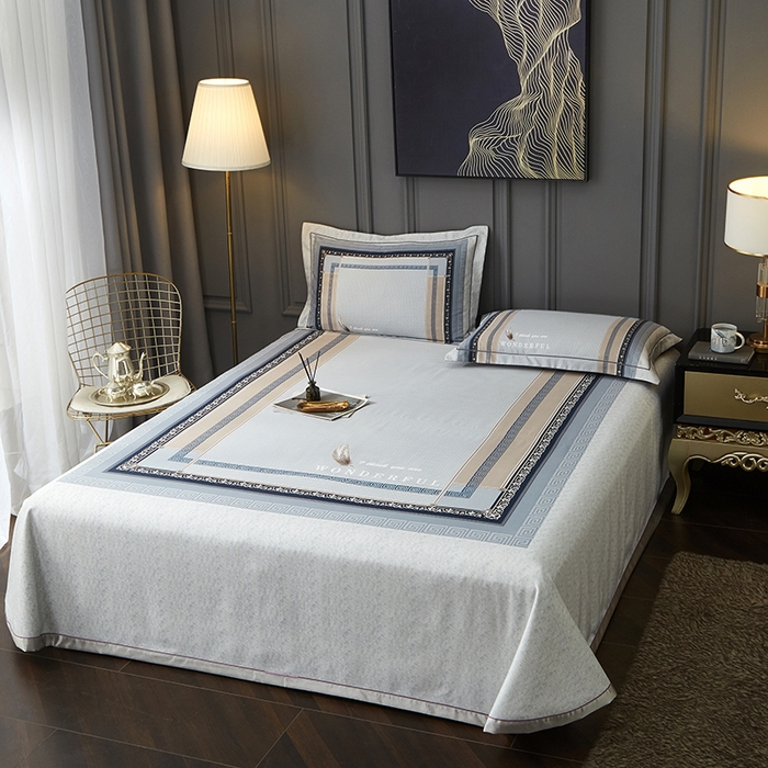 91家纺网 家纺一手货源 找家纺 （总）威克凯丽 2025新款定位款竹语天丝软凉席三件套