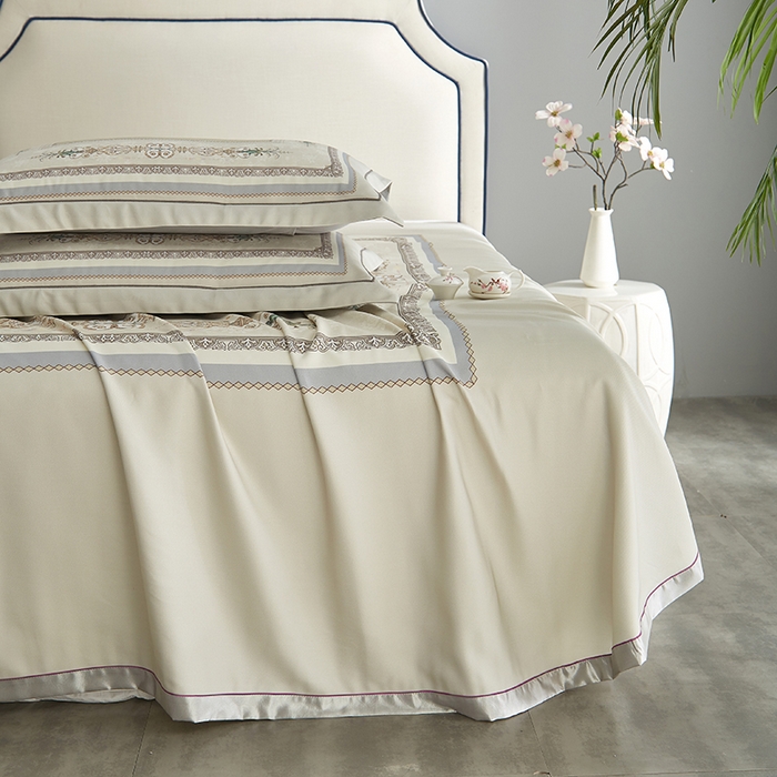 91家纺网 家纺一手货源 找家纺 威克凯丽 2025新款定位款竹语天丝软凉席三件套 朝花夕拾