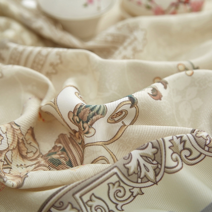 91家纺网 家纺一手货源 找家纺 威克凯丽 2025新款定位款竹语天丝软凉席三件套 朝花夕拾