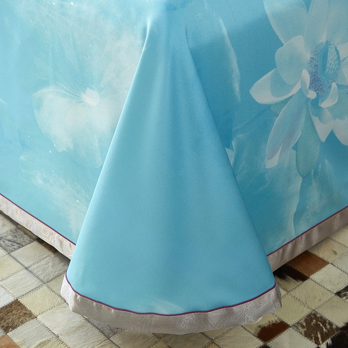 91家纺网 家纺一手货源 找家纺 威克凯丽 2025新款定位款竹语天丝软凉席三件套 青莲