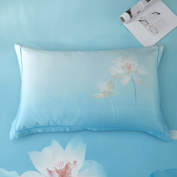 91家纺网 家纺一手货源 找家纺 威克凯丽 2025新款定位款竹语天丝软凉席三件套 青莲