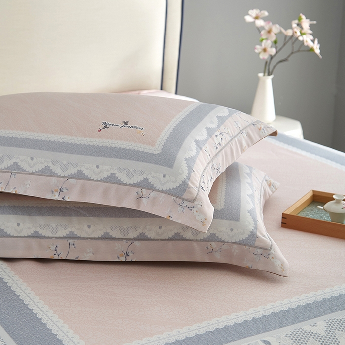 91家纺网 家纺一手货源 找家纺 威克凯丽 2025新款定位款竹语天丝软凉席三件套 夏沫-玉粉