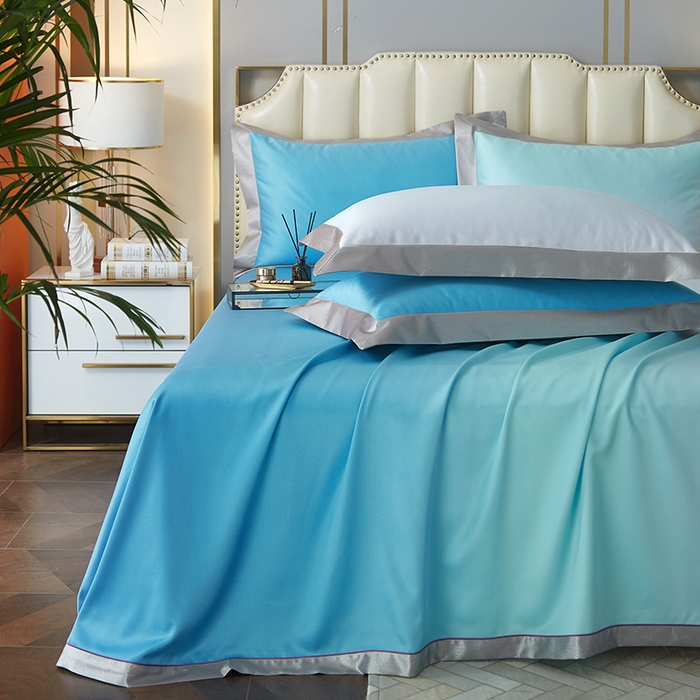 91家纺网 家纺一手货源 找家纺 威克凯丽 2025新款定位款竹语天丝软凉席三件套 忆海