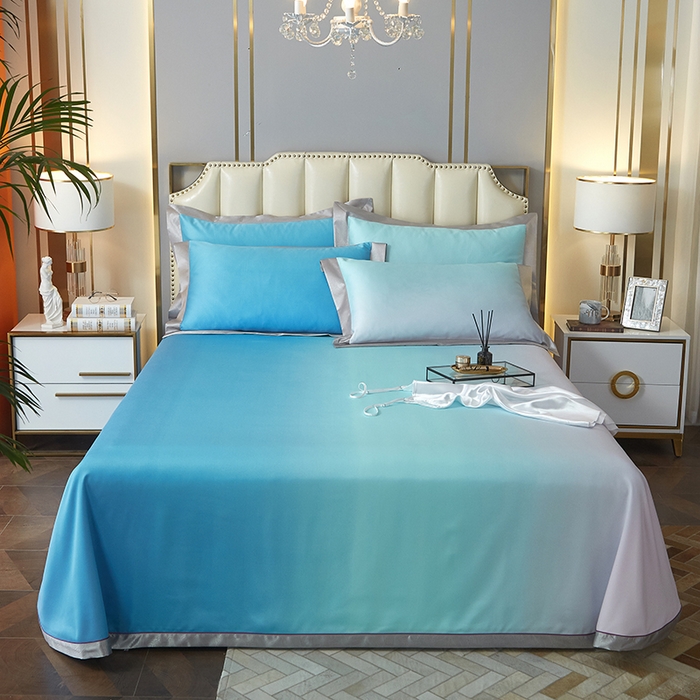 91家纺网 家纺一手货源 找家纺 威克凯丽 2025新款定位款竹语天丝软凉席三件套 忆海