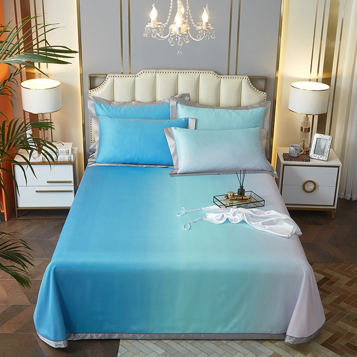 91家纺网 家纺一手货源 找家纺 威克凯丽 2025新款定位款竹语天丝软凉席三件套 忆海