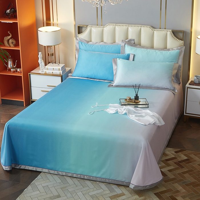 91家纺网 家纺一手货源 找家纺 威克凯丽 2025新款定位款竹语天丝软凉席三件套 忆海