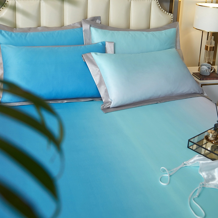 91家纺网 家纺一手货源 找家纺 威克凯丽 2025新款定位款竹语天丝软凉席三件套 忆海