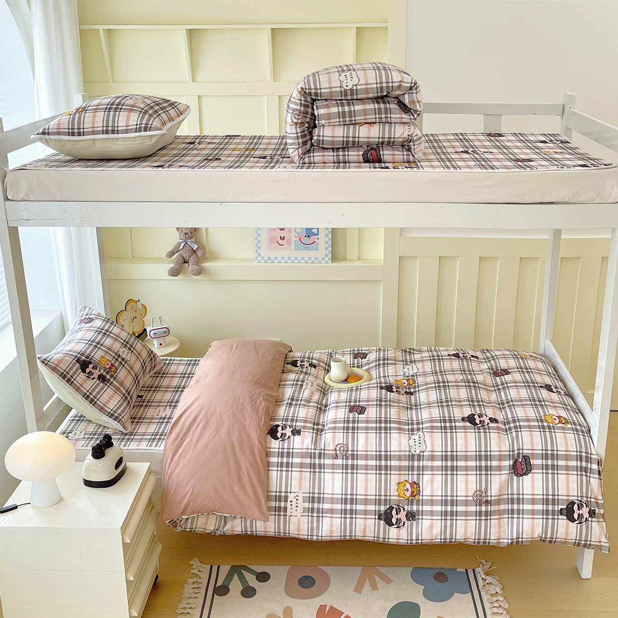 91家纺网 家纺一手货源 找家纺 金鑫汇家纺2025新款A类宿舍全棉印花床盖三件套 无畏申公豹·咖