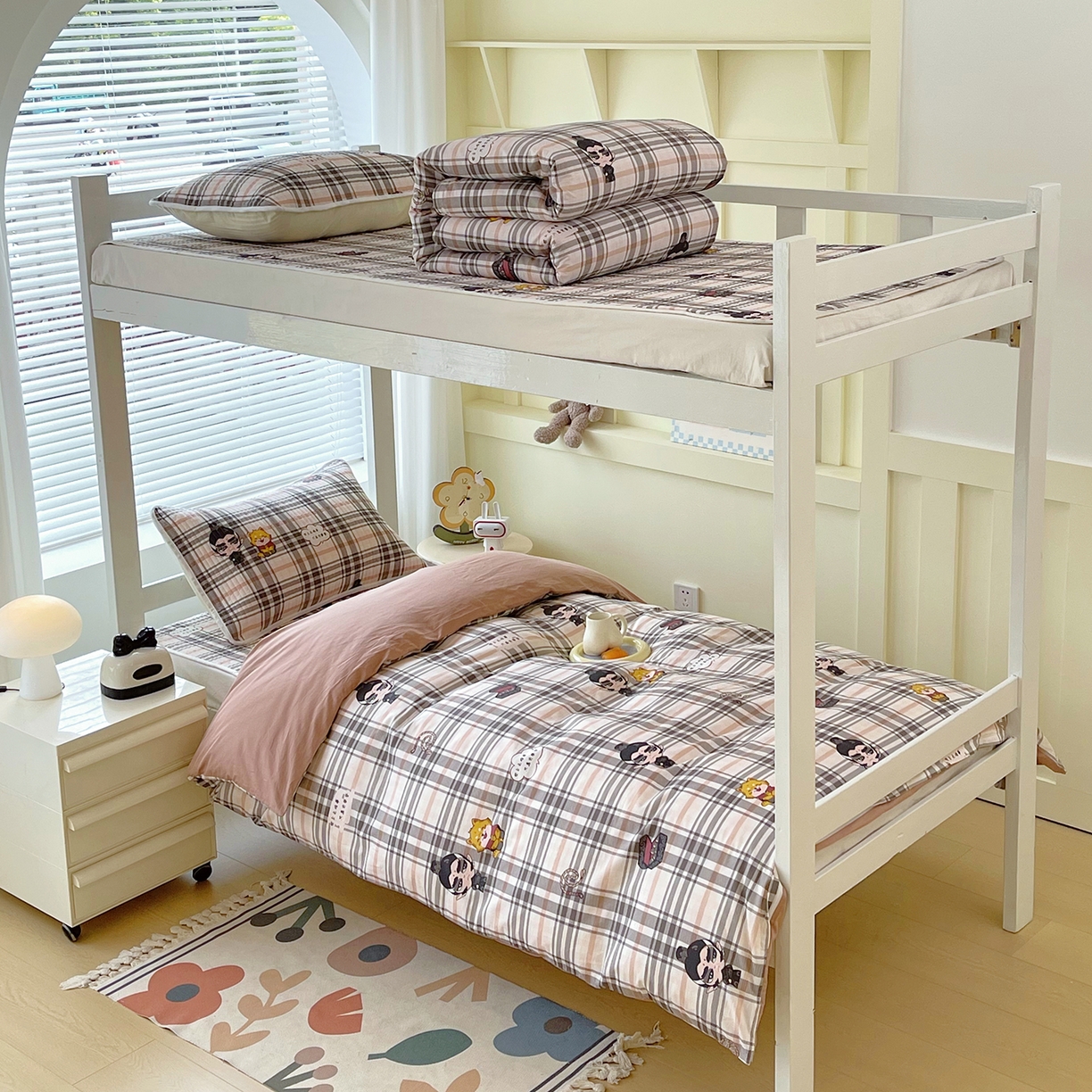 91家纺网 家纺一手货源 找家纺 金鑫汇家纺2025新款A类宿舍全棉印花床盖三件套 无畏申公豹·咖