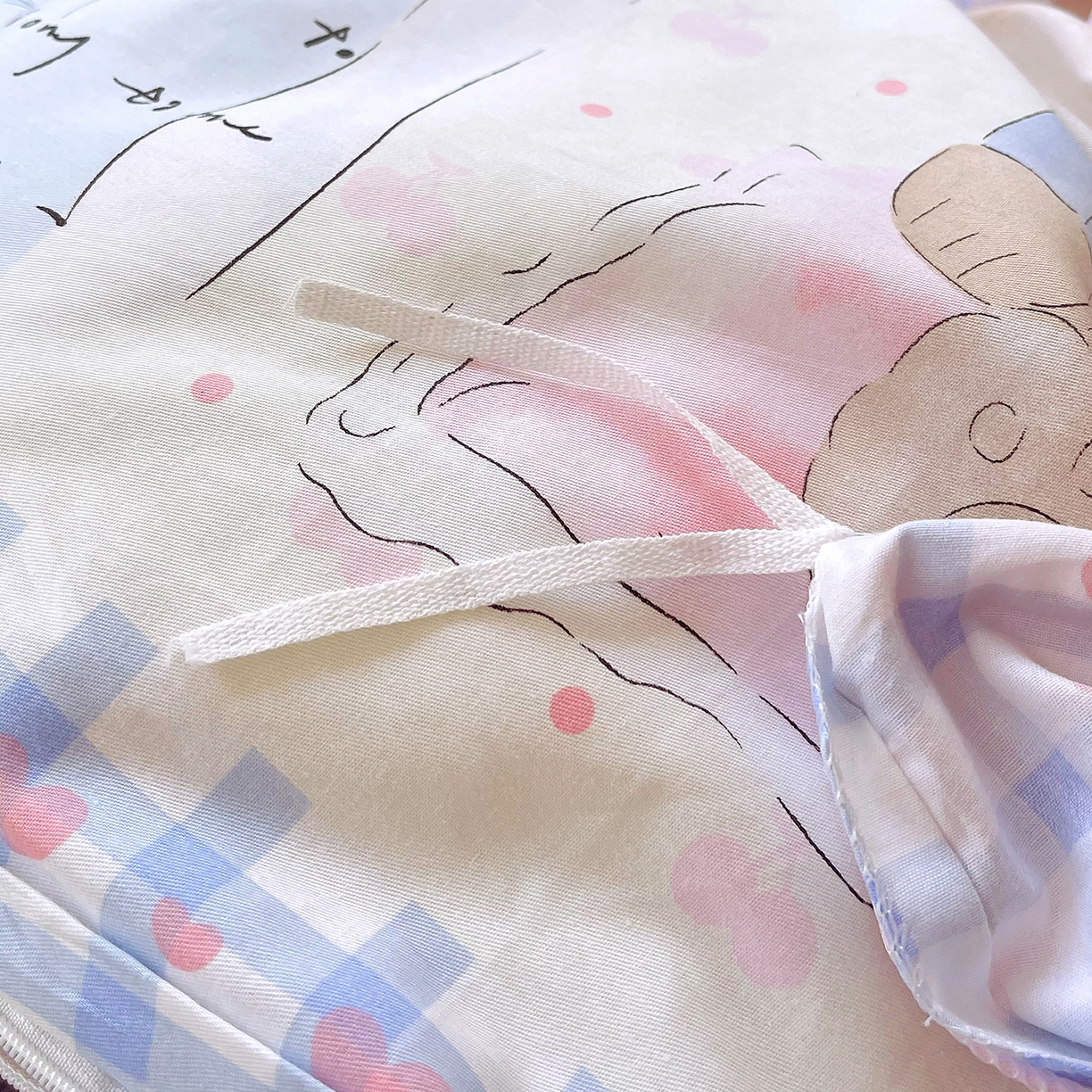 91家纺网 家纺一手货源 找家纺 金鑫汇家纺2025新款A类宿舍全棉印花床盖三件套 熊熊精灵