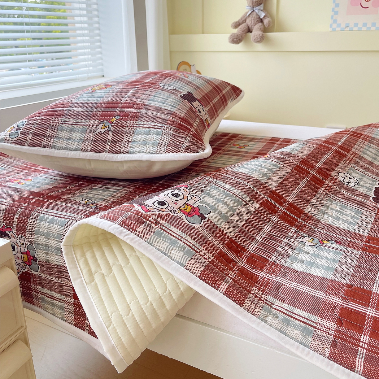 91家纺网 家纺一手货源 找家纺 金鑫汇家纺2025新款A类学生宿舍枕套系列单品 传奇哪吒·棕