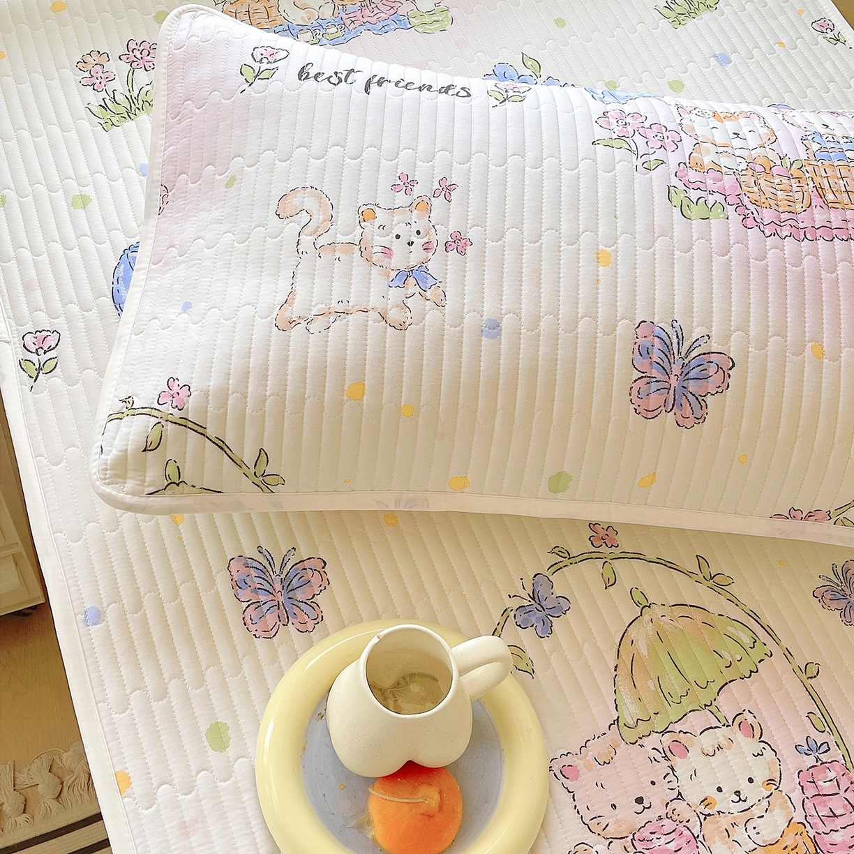 91家纺网 家纺一手货源 找家纺 金鑫汇家纺2025新款A类学生宿舍枕套系列单品 喵喵日记