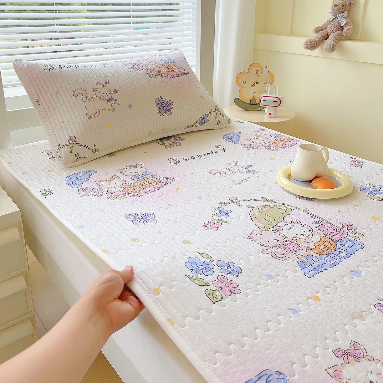 91家纺网 家纺一手货源 找家纺 金鑫汇家纺2025新款A类学生宿舍枕套系列单品 喵喵日记