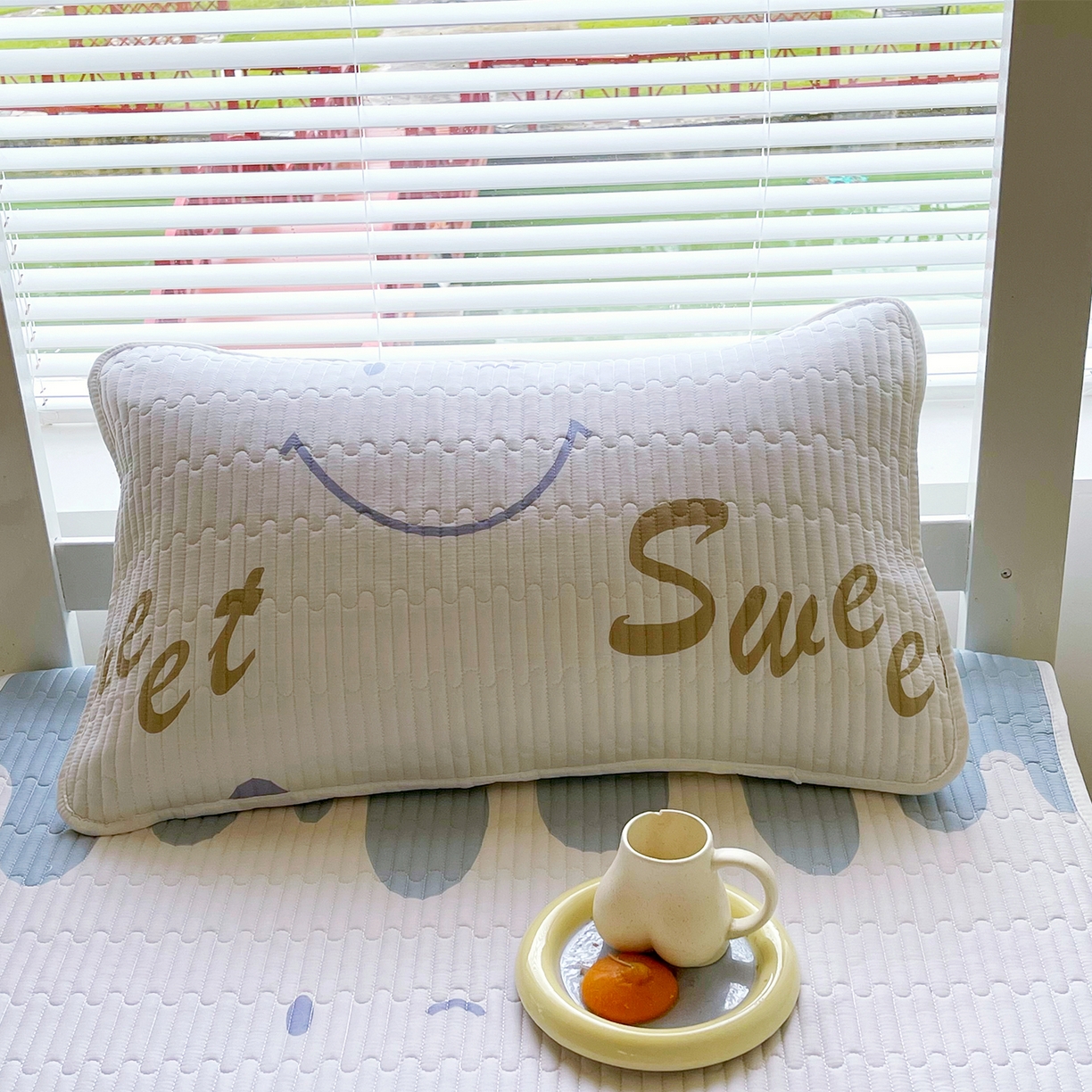 91家纺网 家纺一手货源 找家纺 金鑫汇家纺2025新款A类学生宿舍枕套系列单品 奶油粉