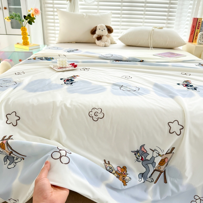 91家纺网 家纺一手货源 找家纺 彩象树家纺 2025新款猫和老鼠系列凉感夏被被子被芯 荟梦剧场