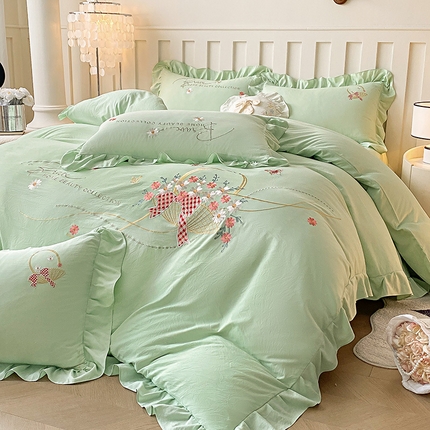 91家纺网 家纺一手货源 找家纺 （总）大麦乐田 2025新款韩版刺绣系列