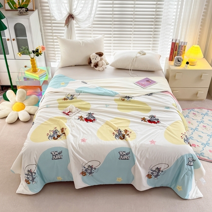 91家纺网 家纺一手货源 找家纺 （总）彩象树家纺 2025新款猫和老鼠系列凉感夏被被子被芯