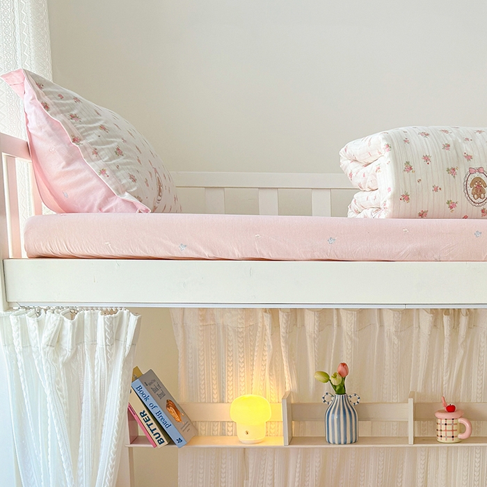 91家纺网 家纺一手货源 找家纺 拾物记 2025新款A类棉学生床笠第二批 云朵相馆（B版）