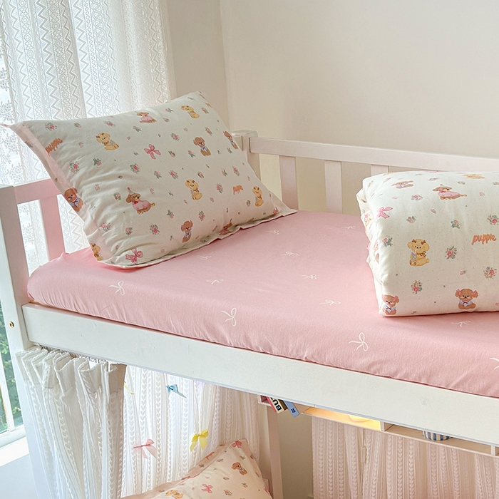 91家纺网 家纺一手货源 找家纺 拾物记 2025新款A类棉学生床笠第二批 酷卡小狗（B版）