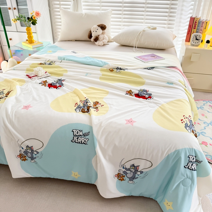 91家纺网 家纺一手货源 找家纺 （总）彩象树家纺 2025新款猫和老鼠系列凉感夏被被子被芯