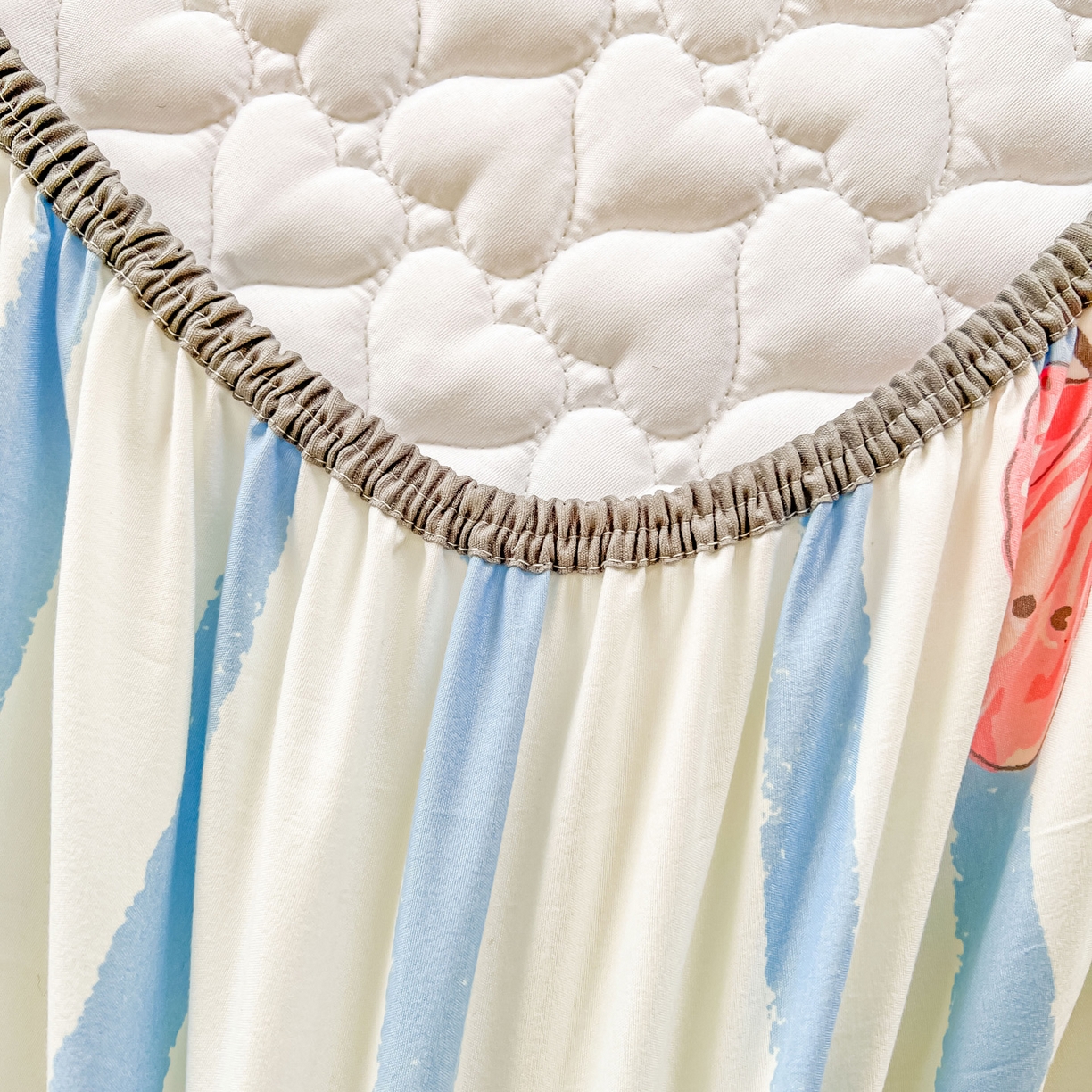 91家纺网 家纺一手货源 找家纺 眠势力 2025新款韩版花边夹棉床笠单件公主风四季款床垫保护套床罩 花蝴蝶