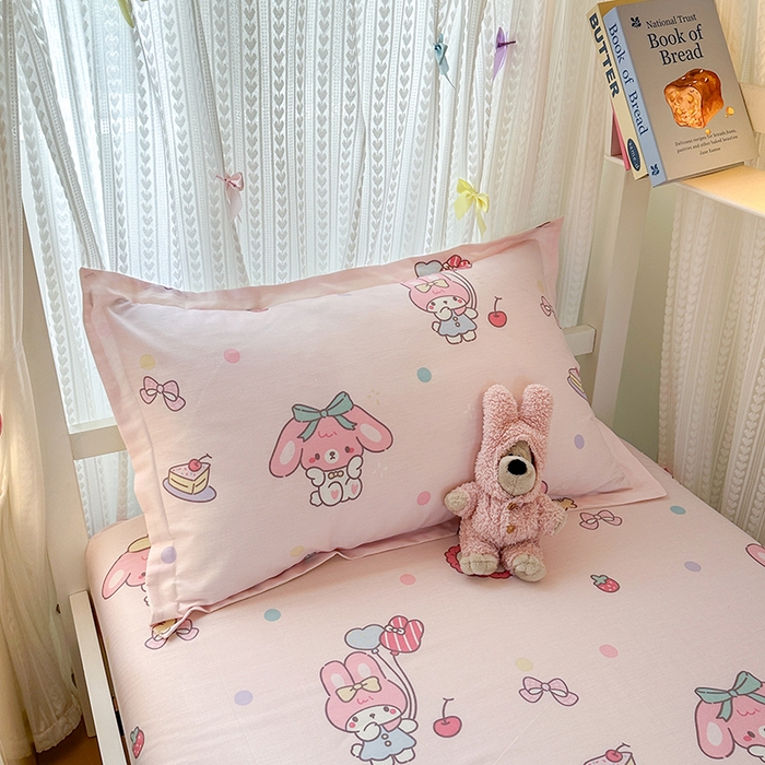 91家纺网 家纺一手货源 找家纺 拾物记 2025新款A类棉学生床笠第二批 可乐贝儿