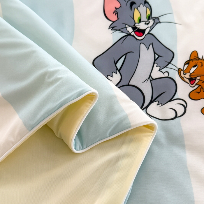 91家纺网 家纺一手货源 找家纺 彩象树家纺 2025新款猫和老鼠系列凉感夏被被子被芯 好友记