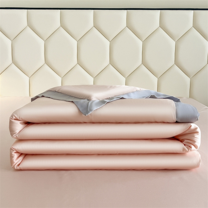 91家纺网 家纺一手货源 找家纺 蕾诺家纺 2025新款水洗真丝夏被纯色宽边夏被 水洗真丝-香妃玉