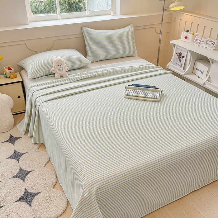 91家纺网 家纺一手货源 找家纺 爱彼家纺  2025新款锦柔老粗布席子凉席床单热卖花型 北望