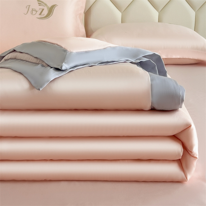 91家纺网 家纺一手货源 找家纺 蕾诺家纺 2025新款水洗真丝夏被纯色宽边夏被 水洗真丝-香妃玉