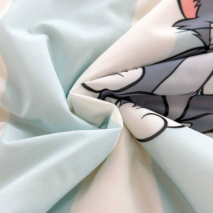 91家纺网 家纺一手货源 找家纺 彩象树家纺 2025新款猫和老鼠系列凉感夏被被子被芯 好友记