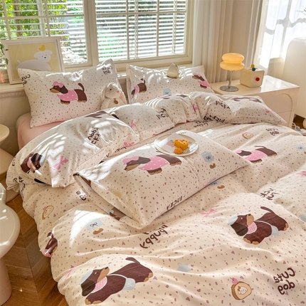 91家纺网 家纺一手货源 找家纺 （总）多品家纺 2025新款超柔双层纱水洗棉单被套