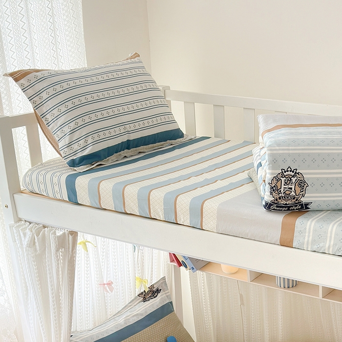 91家纺网 家纺一手货源 找家纺 拾物记 2025新款A类棉学生床笠第二批 莫比环